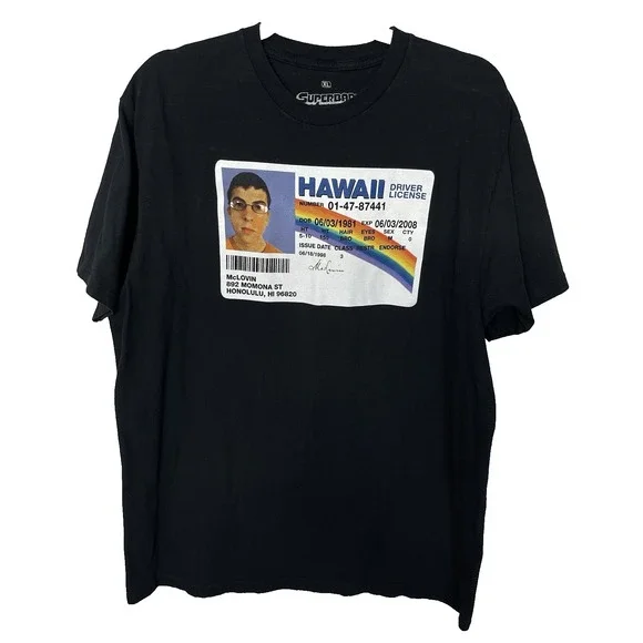 Mclovin ID Driver License Men's Shirt Superbad Movie Graphic T Shirt X Large - Picture 1 of 6